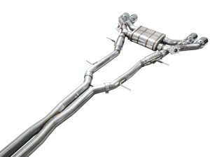Cadillac CT4-V Blackwing Performance Exhaust - AWE Tuning - SwitchPath, Cat Back - Chrome Silver - `21-`27